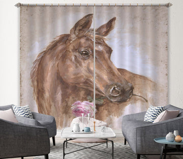 3D Rose Horse 050 Debi Coules Curtain Curtains Drapes Curtains AJ Creativity Home 