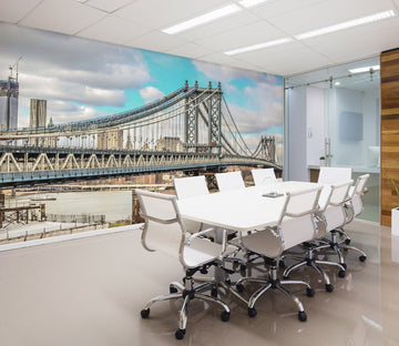 3D New York Bridge 080 Wall Murals Wallpaper AJ Wallpaper 2 