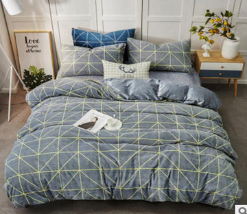 3D Grey Blue 20169 Bed Pillowcases Quilt