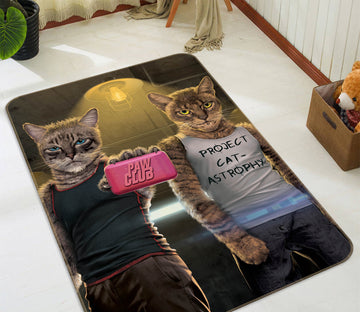 3D Cat Man 84242 Vincent Hie Rug Non Slip Rug Mat