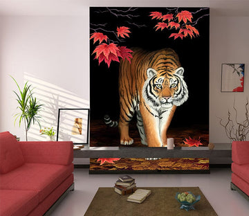 3D Leaf Tiger 1097 Wall Murals Wallpaper AJ Wallpaper 2 