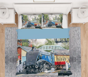 3D Sir Nigel Gresley 2050 Trevor Mitchell bedding Bed Pillowcases Quilt Quiet Covers AJ Creativity Home 
