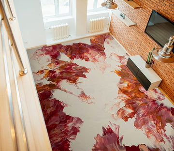 3D Red Watercolor Pattern 98200 Valerie Latrice Floor Mural