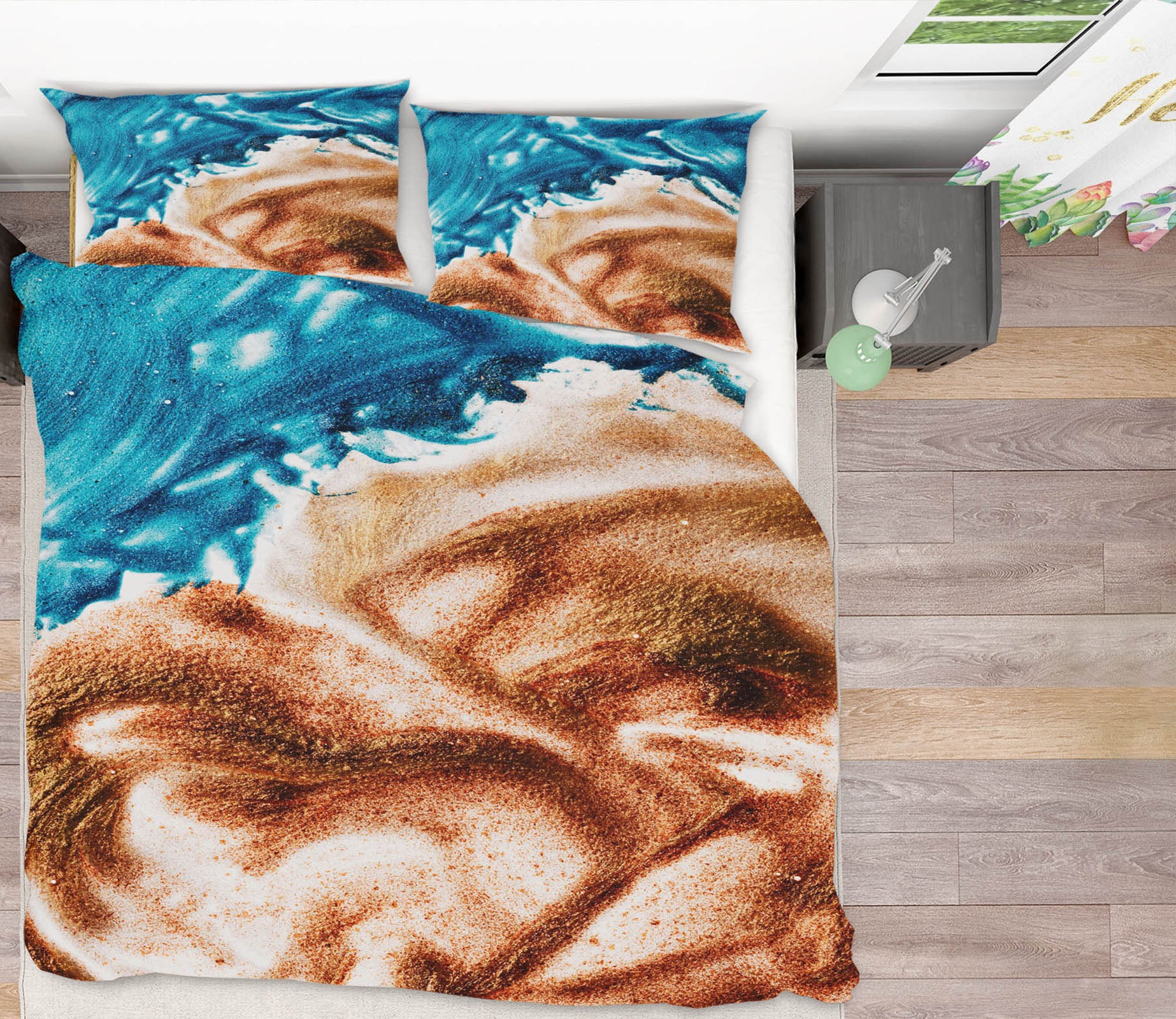 3D Sand Pattern 16072 Bed Pillowcases Quilt