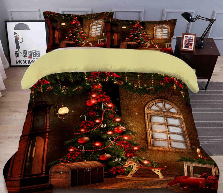 3D Christmas Tree 45177 Christmas Quilt Duvet Cover Xmas Bed Pillowcases