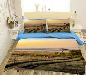 3D Prairie Antelope 1922 Bed Pillowcases Quilt Quiet Covers AJ Creativity Home 