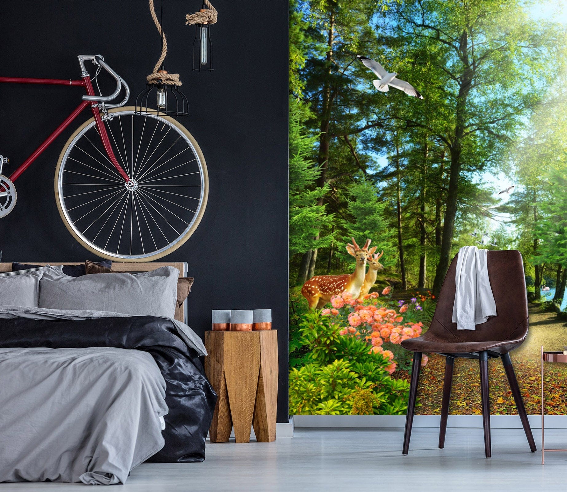 3D Forest Fawn 1966 Wall Murals Wallpaper AJ Wallpaper 2 