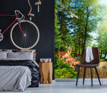 3D Forest Fawn 1966 Wall Murals Wallpaper AJ Wallpaper 2 