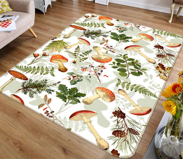 3D Mushroom Blueberry 168 Uta Naumann Rug Non Slip Rug Mat