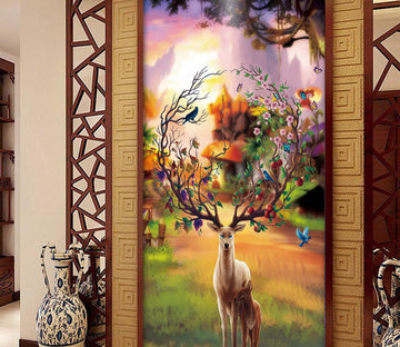 3D Sunlight Elk 551 Wall Murals Wallpaper AJ Wallpaper 2 