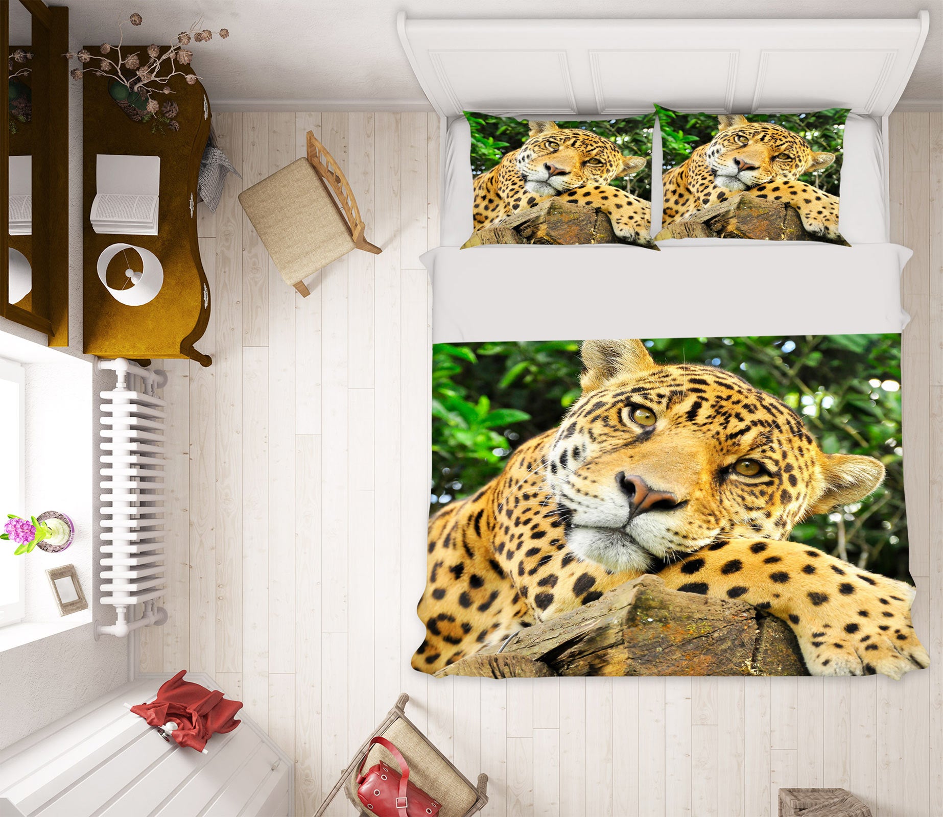 3D Leopard 59230 Bed Pillowcases Quilt