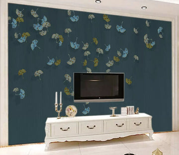 3D Colored Ginkgo Leaves 2125 Wall Murals