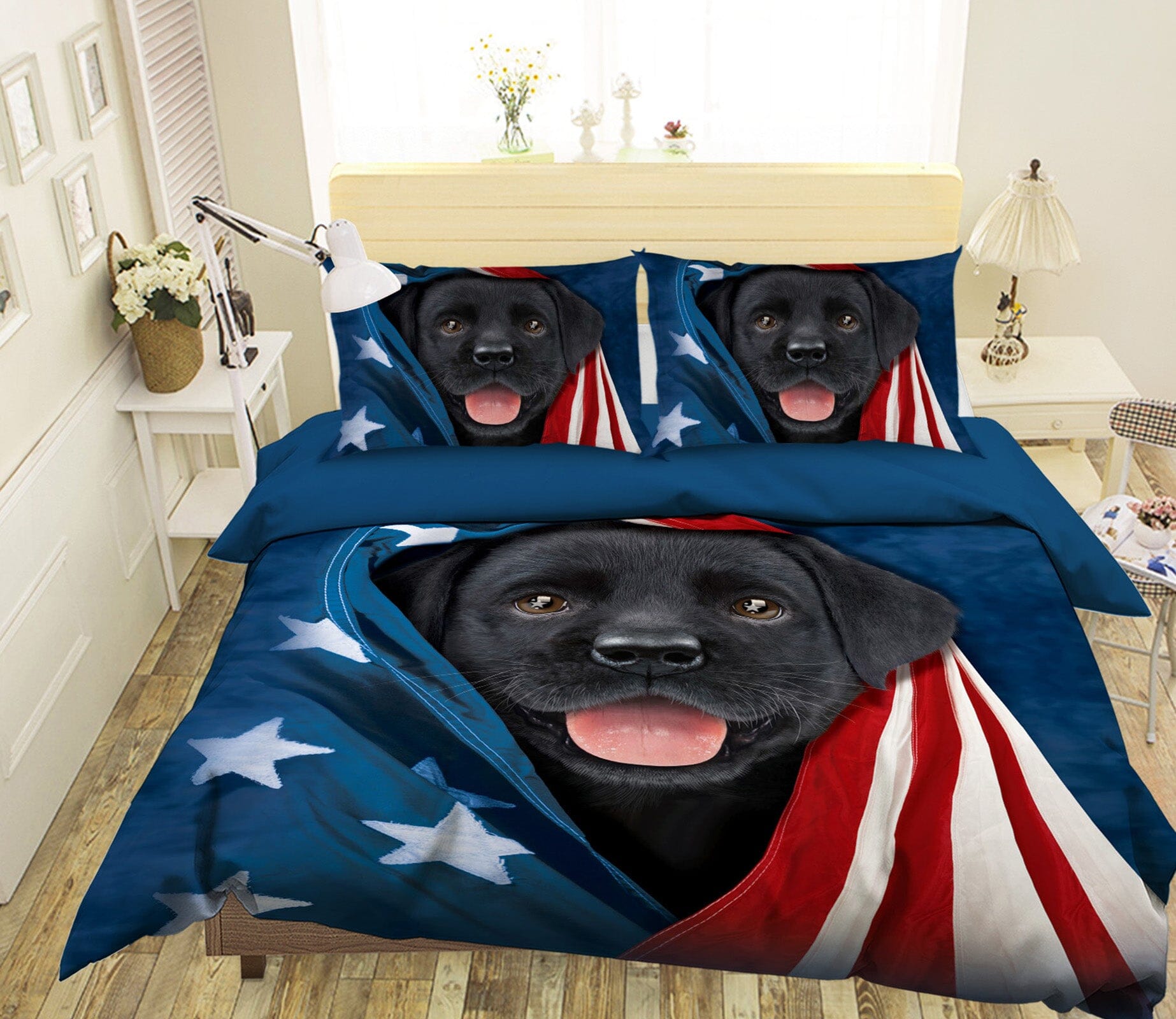 3D Cute Dog 2102 Bed Pillowcases Quilt Exclusive Designer Vincent Quiet Covers AJ Creativity Home 