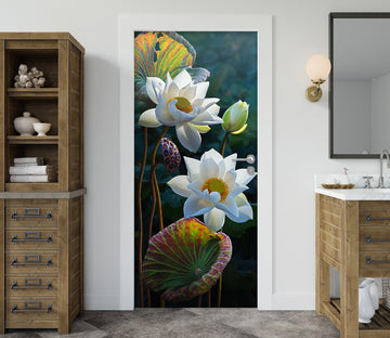 3D Lotus 25206 Door Mural