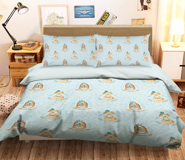 3D Grass Bear Fox 215 Uta Naumann Bedding Bed Pillowcases Quilt Quiet Covers AJ Creativity Home 