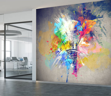 3D Colored Light Bulb 068 Wall Murals Wallpaper AJ Wallpaper 2 