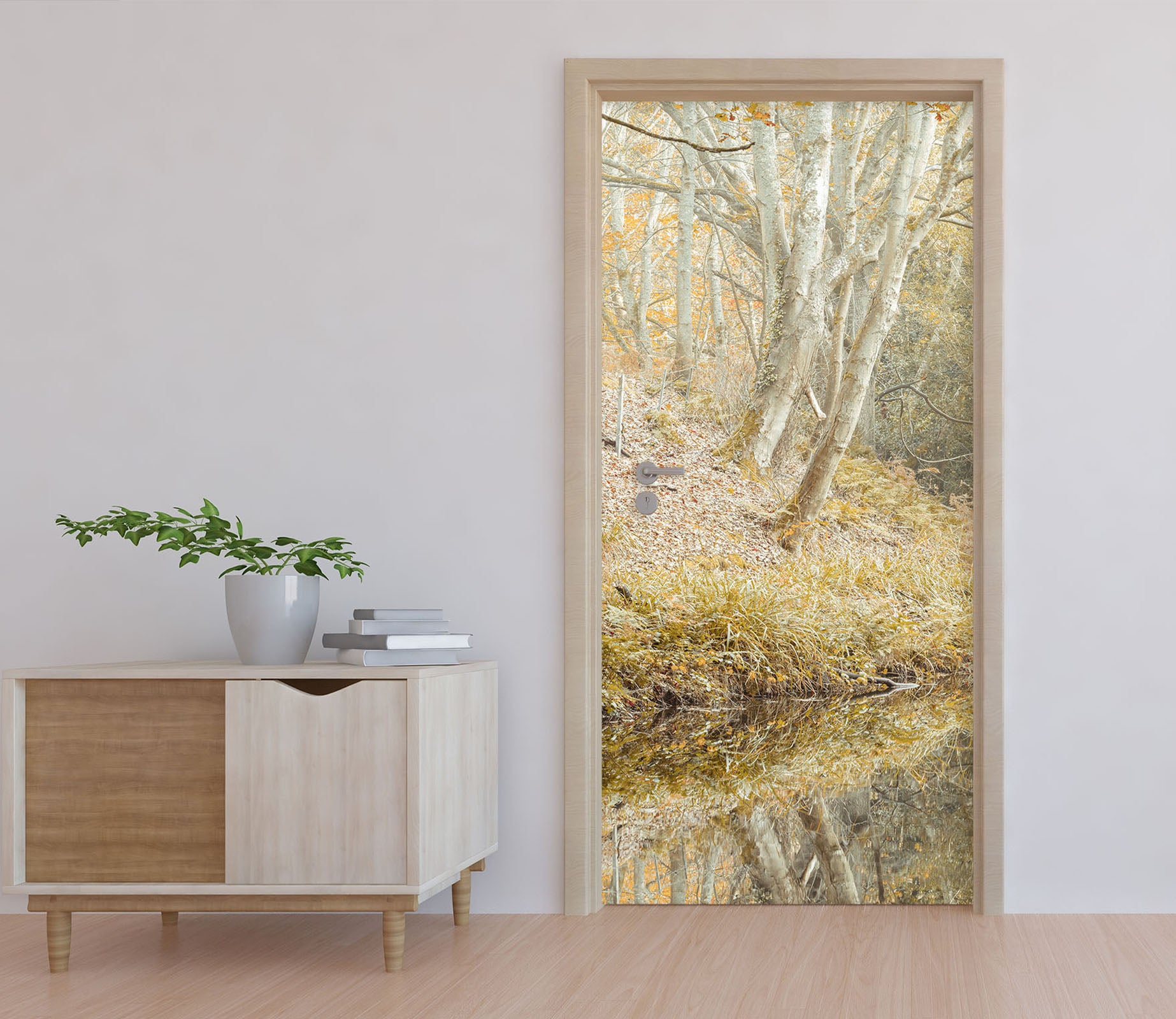 3D Riverside Trees 5091 Assaf Frank Door Mural