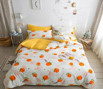 3D Orange Pattern 15028 Bed Pillowcases Quilt