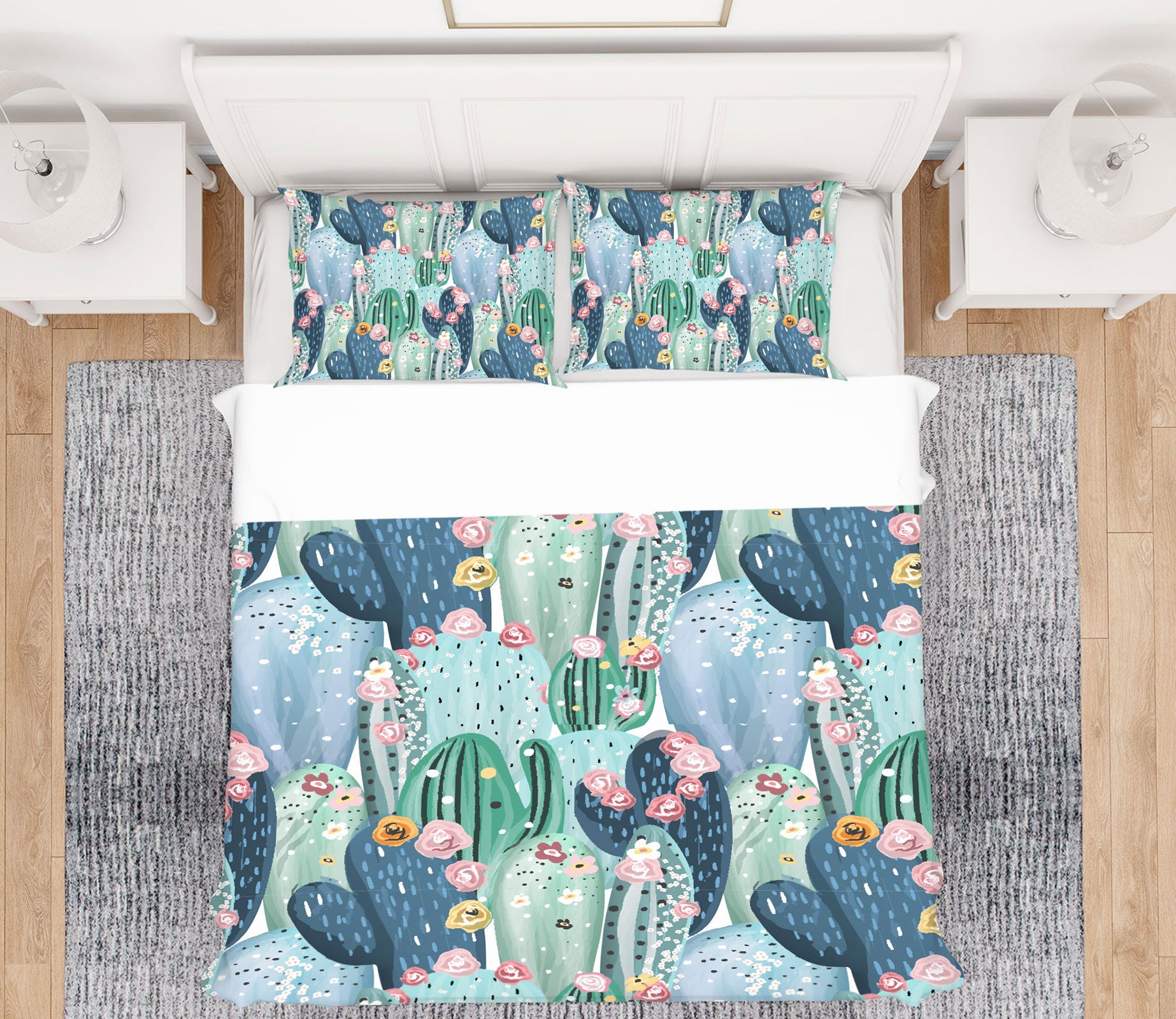 3D Cactus 14027 Bed Pillowcases Quilt