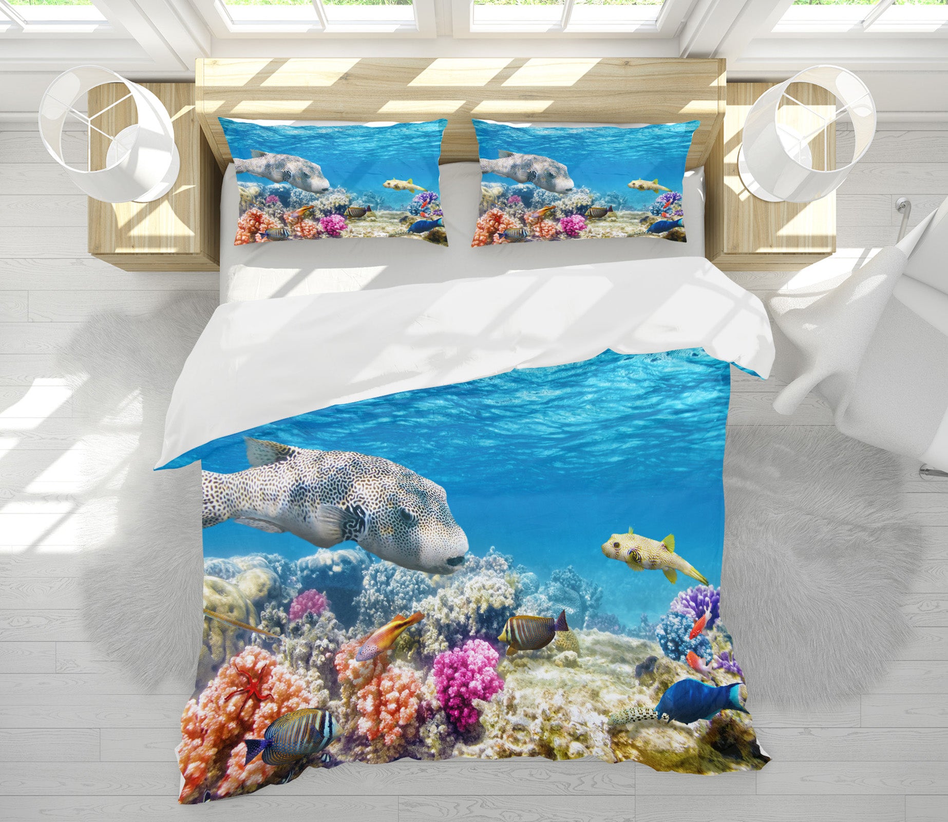 3D Fish Coral 21053 Bed Pillowcases Quilt