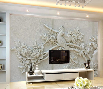 3D Jade Parrot WC583 Wall Murals