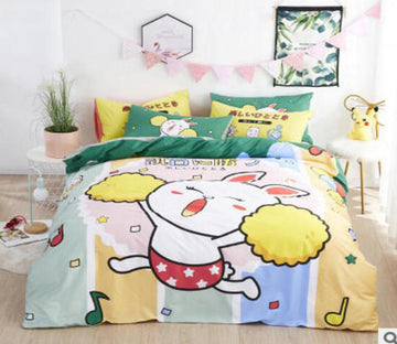 3D Cartoon Lara Rabbit 50083 Bed Pillowcases Quilt