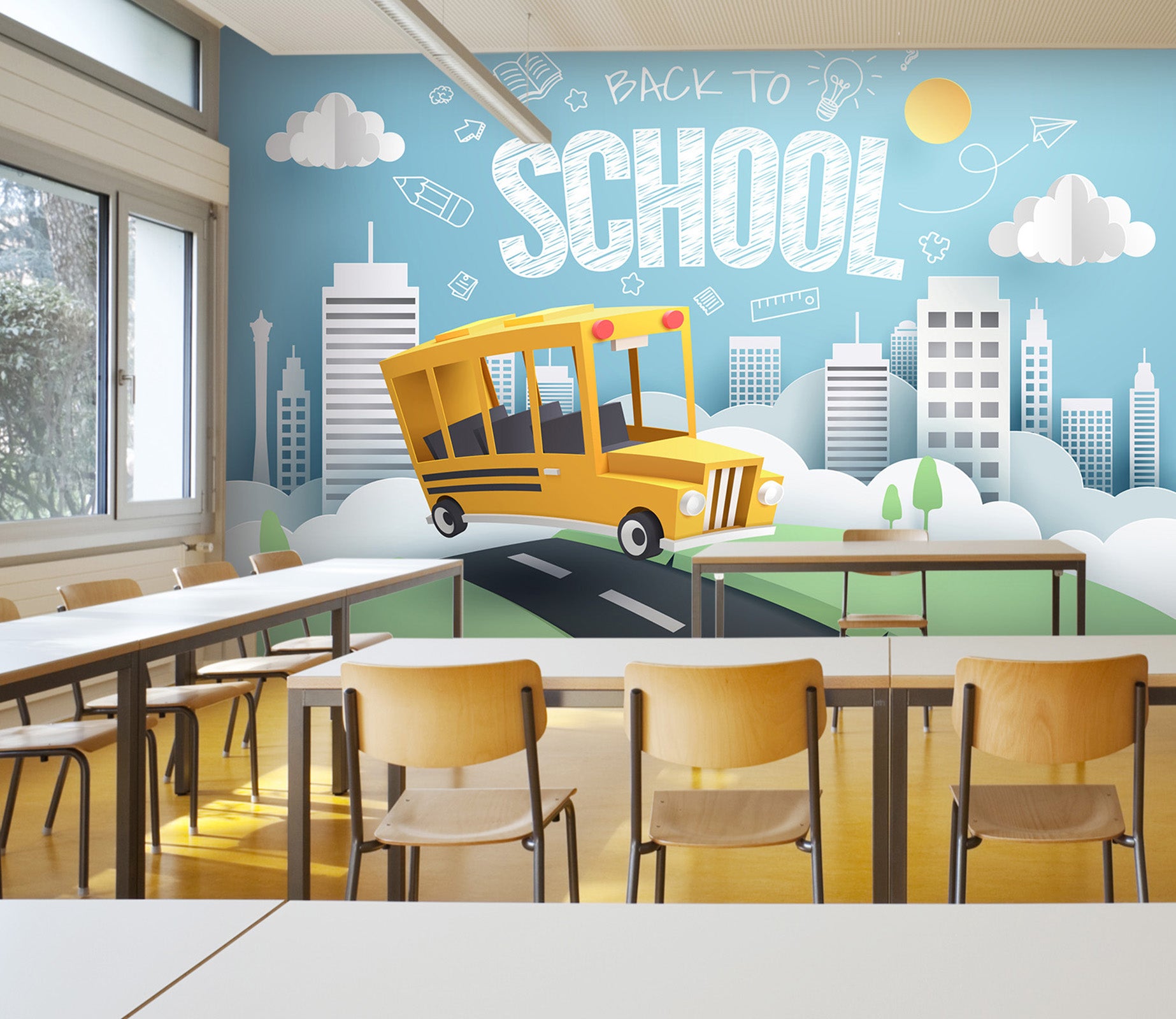 3D Building Car 179 Wall Murals