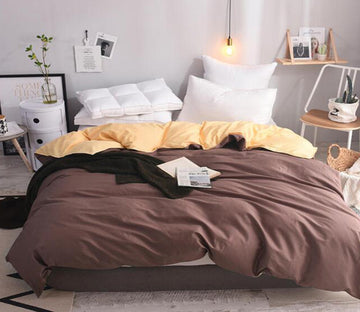 3D Brown 3094 Bed Pillowcases Quilt