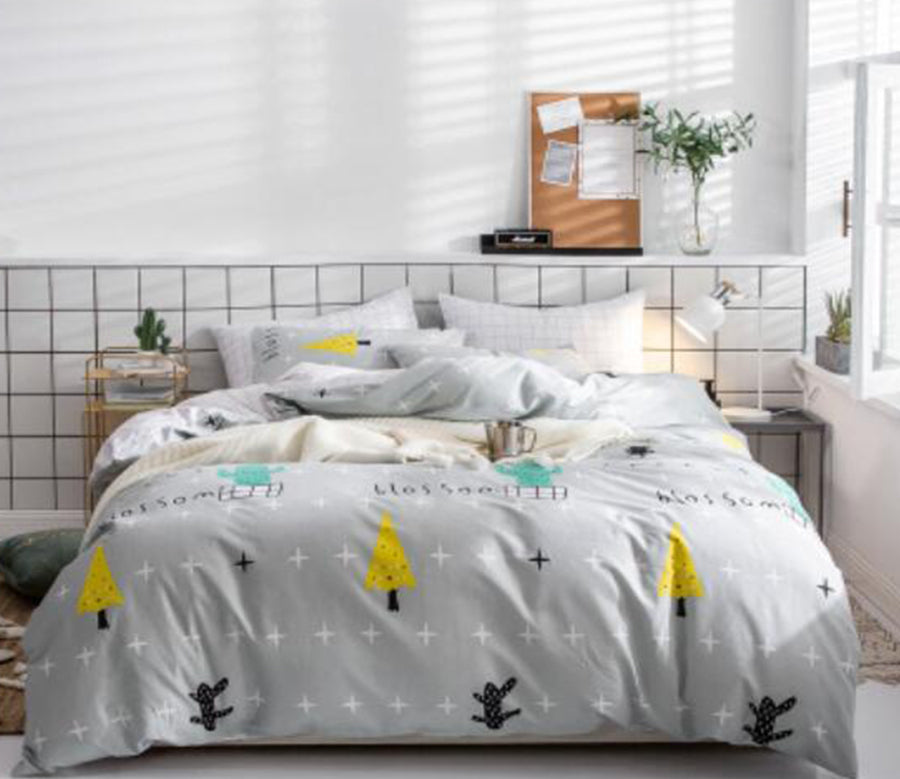 3D Gray Background Tree 16052 Bed Pillowcases Quilt