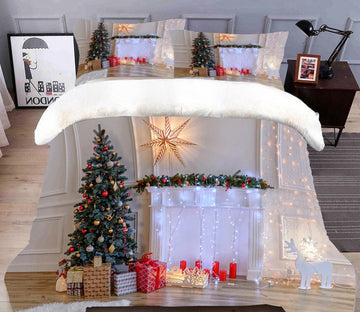 3D Christmas Tree Gift 45163 Christmas Quilt Duvet Cover Xmas Bed Pillowcases