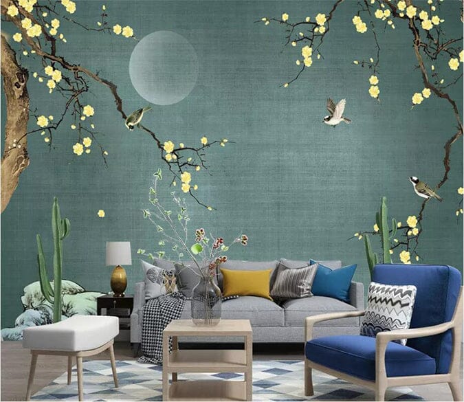 3D Golden Plum 2805 Wall Murals Wallpaper AJ Wallpaper 2 