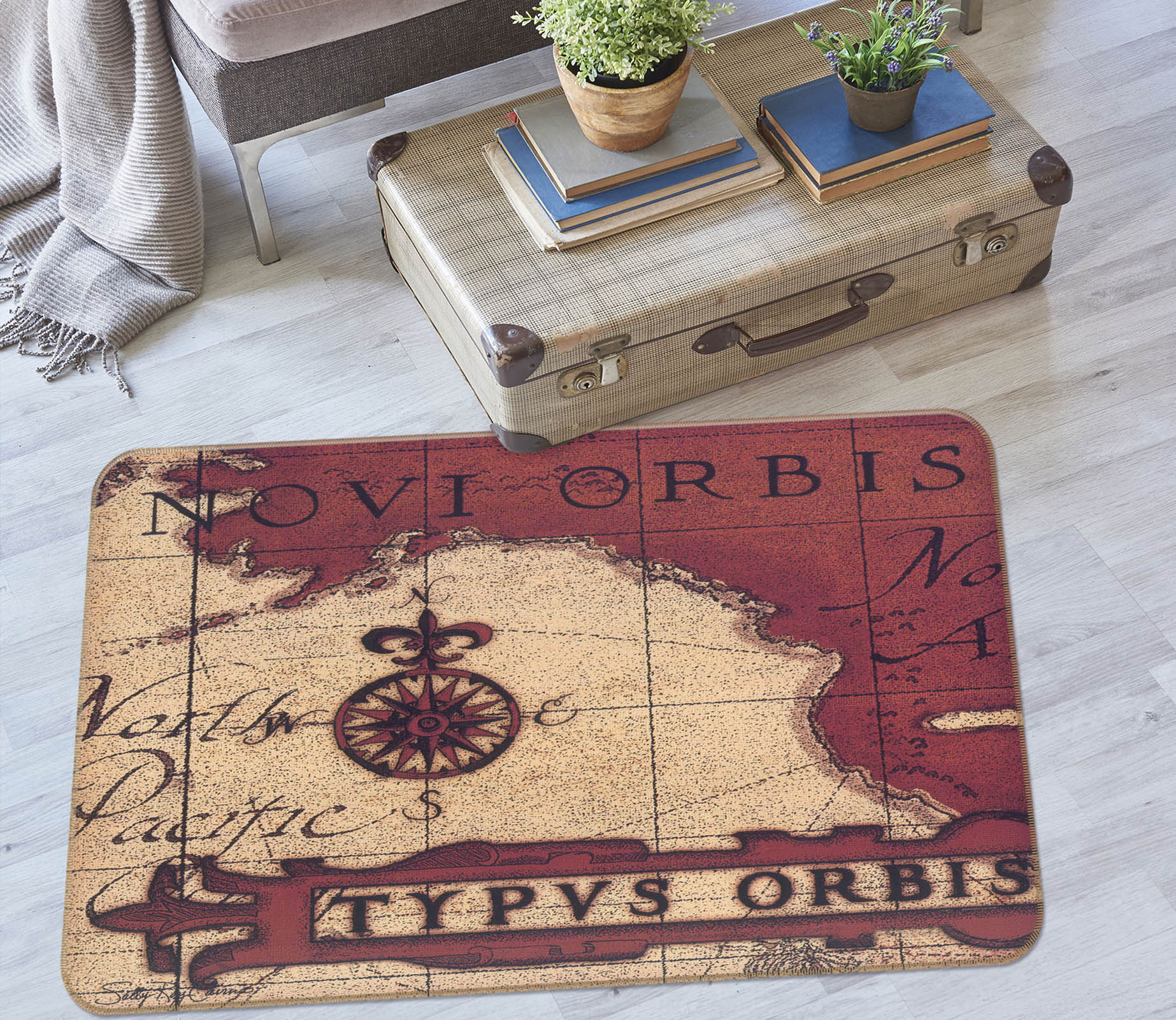 3D Map Marker 32050 Non Slip Rug Mat