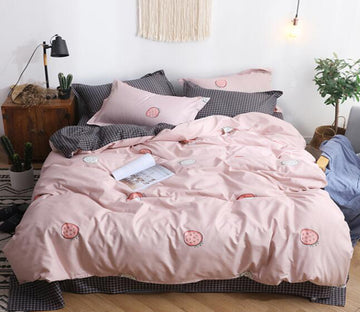 3D Light Pink Strawberry 13033 Bed Pillowcases Quilt