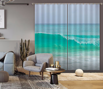 3D Blue Ocean 6531 Assaf Frank Curtain Curtains Drapes