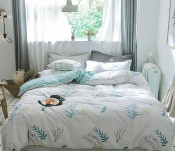 3D Leaves 15207 Bed Pillowcases Quilt
