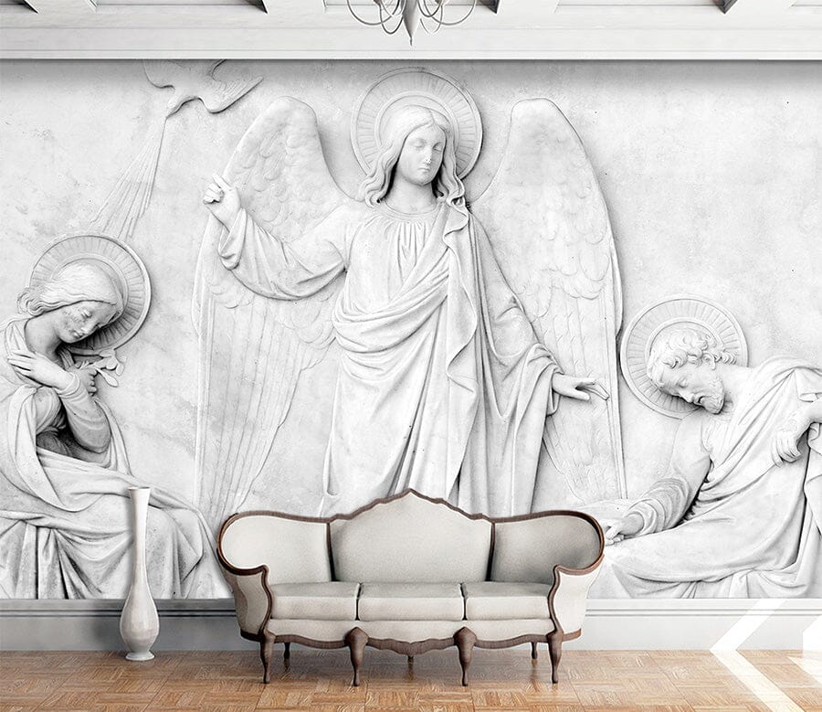 3D Carving Angel 1596 Wall Murals Wallpaper AJ Wallpaper 2 