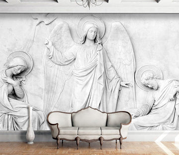 3D Carving Angel 1596 Wall Murals Wallpaper AJ Wallpaper 2 