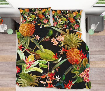 3D Pineapple Flower 161 Uta Naumann Bedding Bed Pillowcases Quilt Quiet Covers AJ Creativity Home 