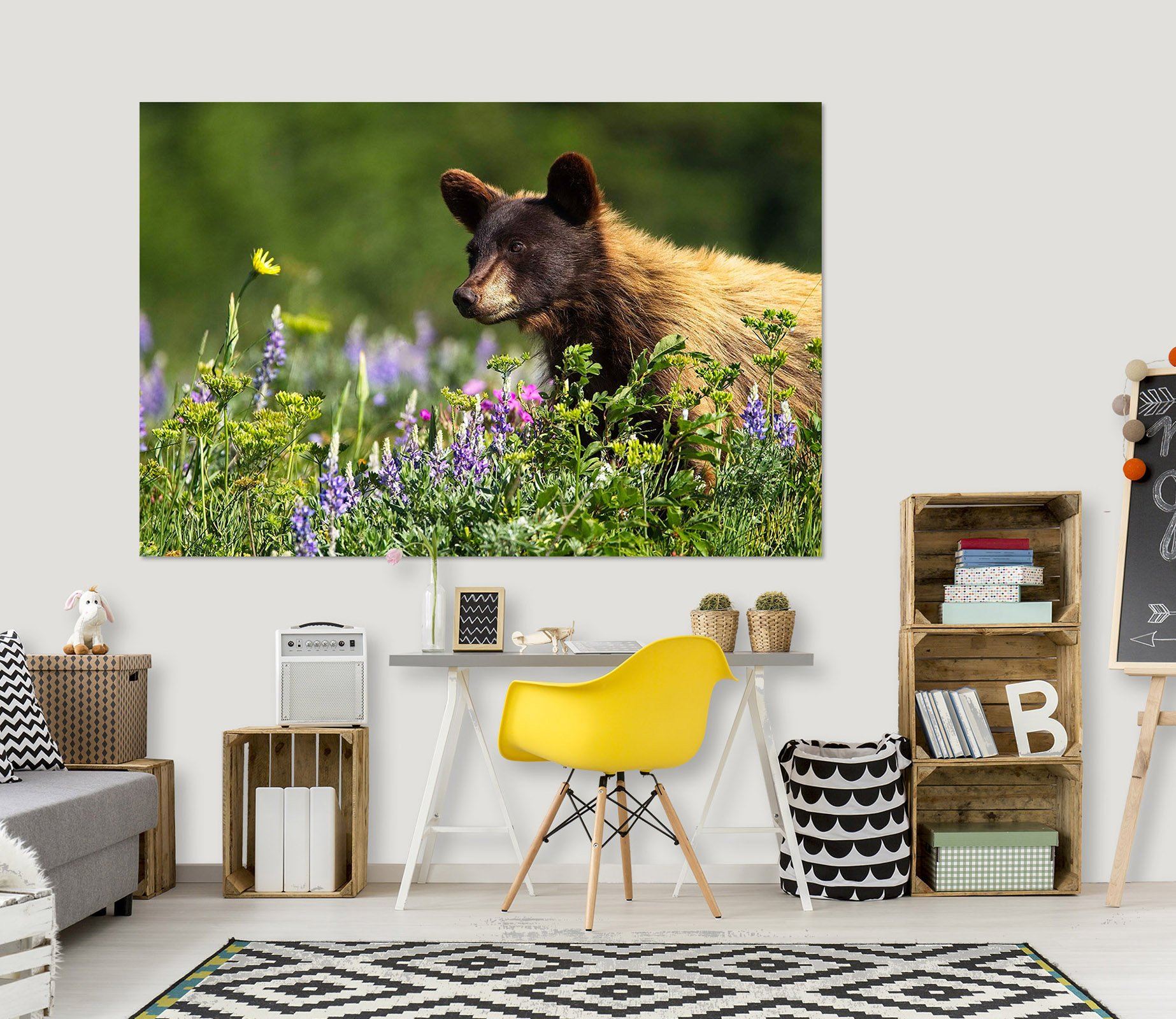 3D Bear Cub 004 Kathy Barefield Wall Sticker Wallpaper AJ Wallpaper 2 