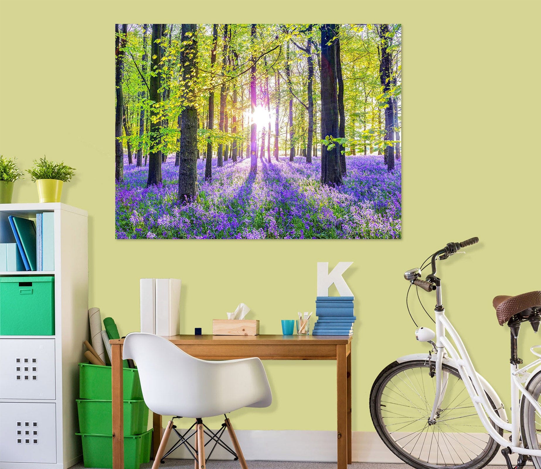 3D Purple Flower Sea 027 Assaf Frank Wall Sticker Wallpaper AJ Wallpaper 2 