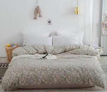 3D Green Floral 4057 Bed Pillowcases Quilt