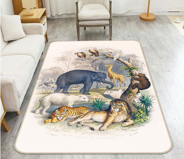 3D Zoo 655 Animal Non Slip Rug Mat Mat AJ Creativity Home 