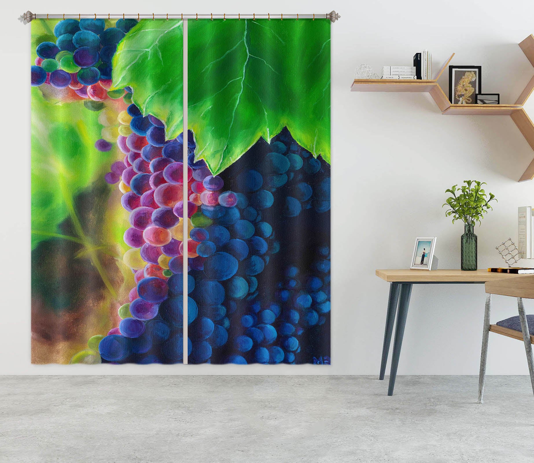3D Grape 1740 Marina Zotova Curtain Curtains Drapes