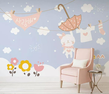 3D White Rabbit 579 Wall Murals Wallpaper AJ Wallpaper 2 