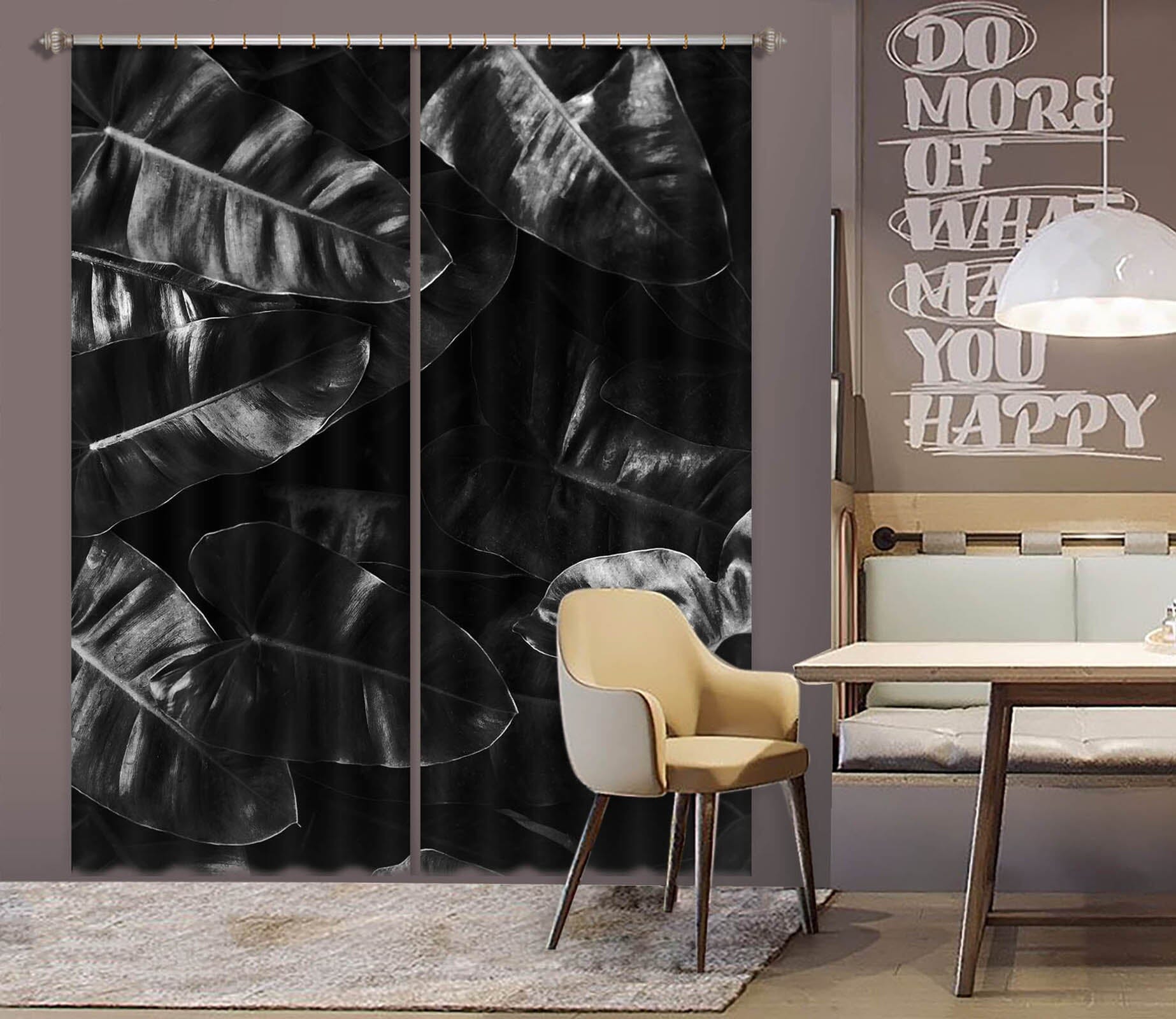 3D Growing Leaves 1143 Boris Draschoff Curtain Curtains Drapes Curtains AJ Creativity Home 