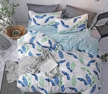 3D Blue-Green Feathers 4026 Bed Pillowcases Quilt