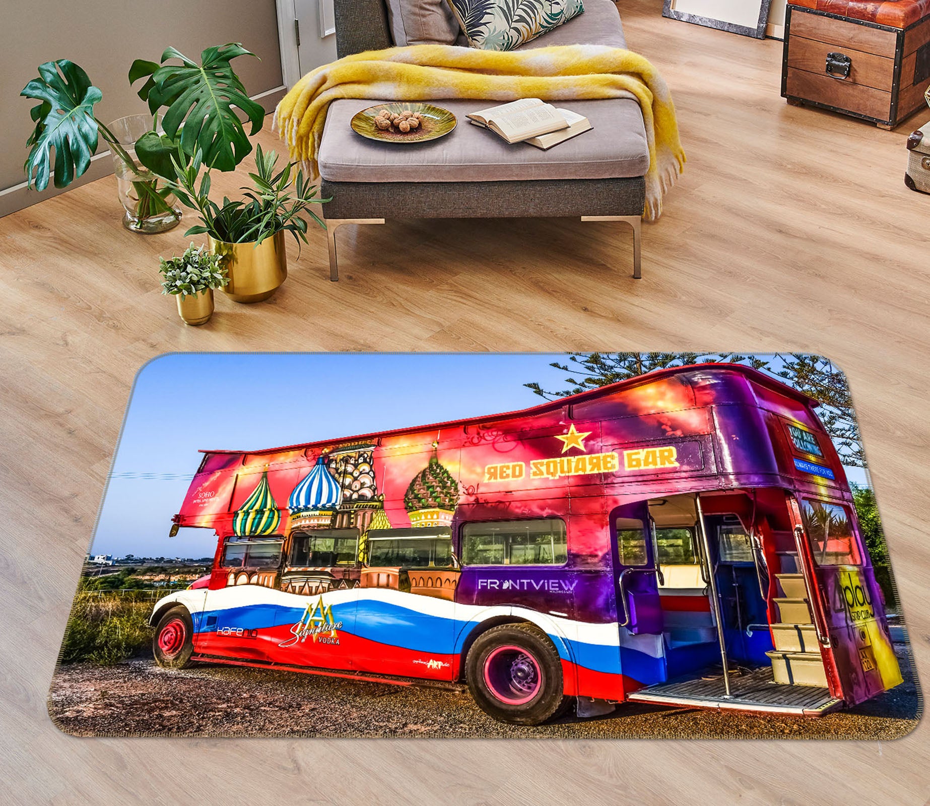 3D Bus Car 38202 Vehicle Non Slip Rug Mat