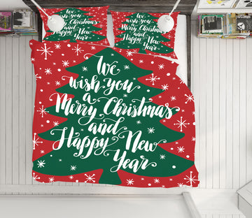 3D Tree Starlight 51117 Christmas Quilt Duvet Cover Xmas Bed Pillowcases