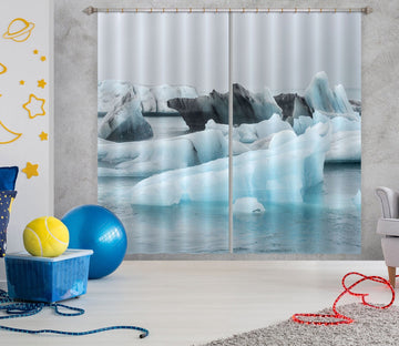 3D Ice Sea 118 Marco Carmassi Curtain Curtains Drapes Curtains AJ Creativity Home 