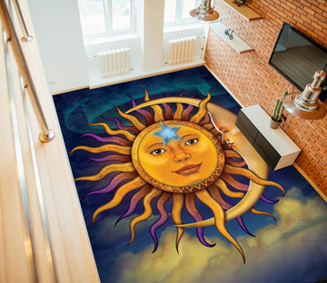 3D Sun Moon 98176 Vincent Floor Mural